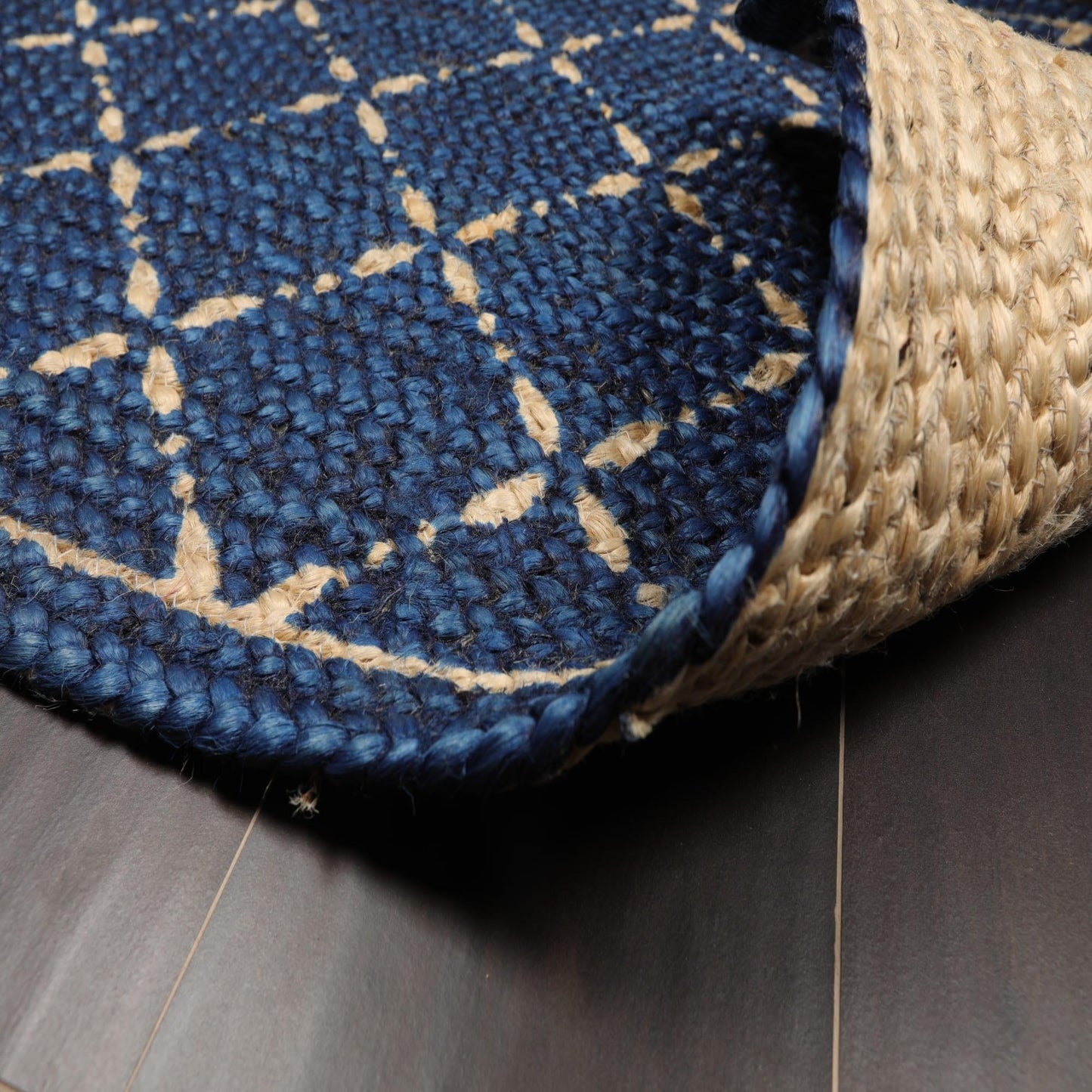 Set of Four 21"x34" Hand Braided Jute Natural Fiber Area Rug Footmat Doormat Mat Multi Color-2