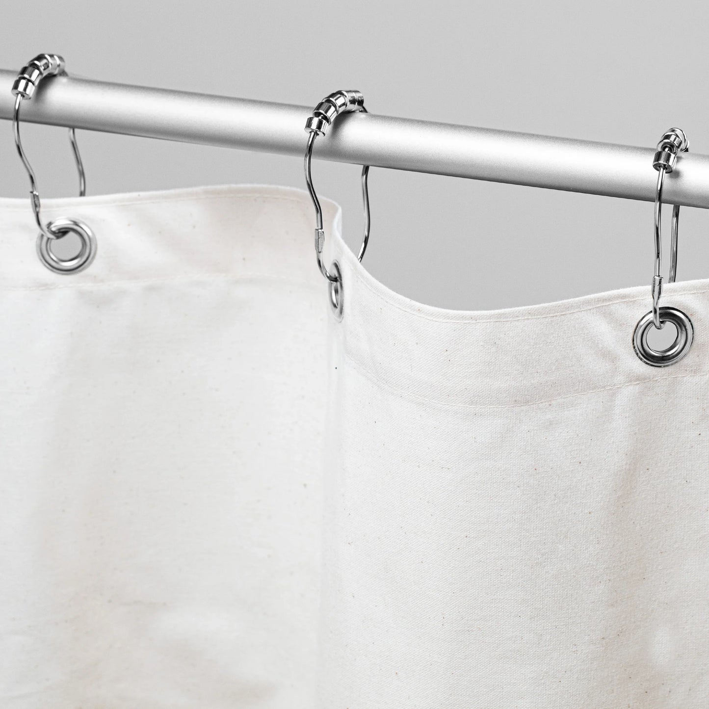Organic Hemp Shower Curtain | Off White | Rustproof Grommets | The Organic Habitat-3