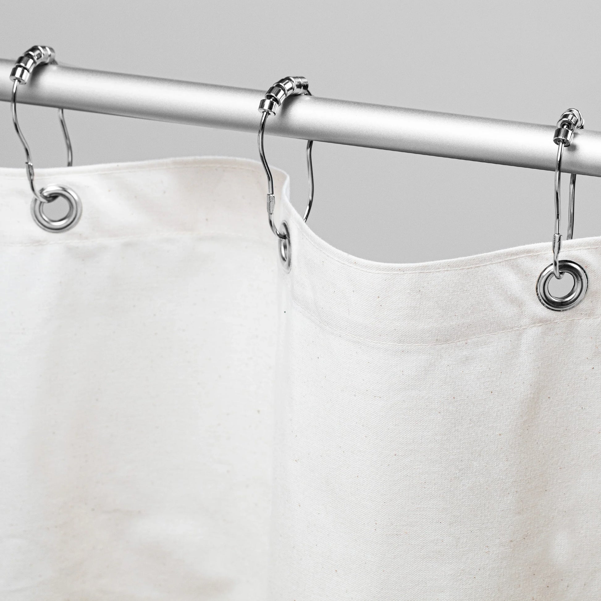 Organic Hemp Shower Curtain | Off White | Rustproof Grommets | The Organic Habitat-3