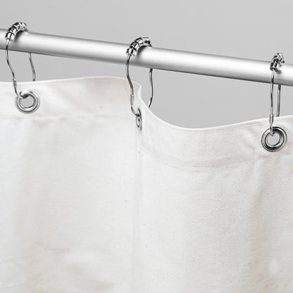 Organic Hemp Shower Curtain | Off White | Rustproof Grommets | The Organic Habitat-3