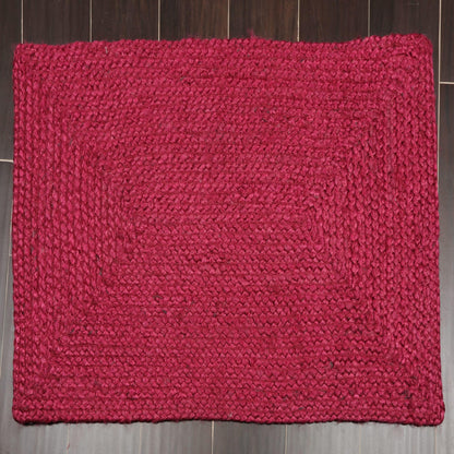 Set of Four 21"x34" Hand Braided Jute Natural Fiber Area Rug Footmat Doormat Mat Multi Color-3