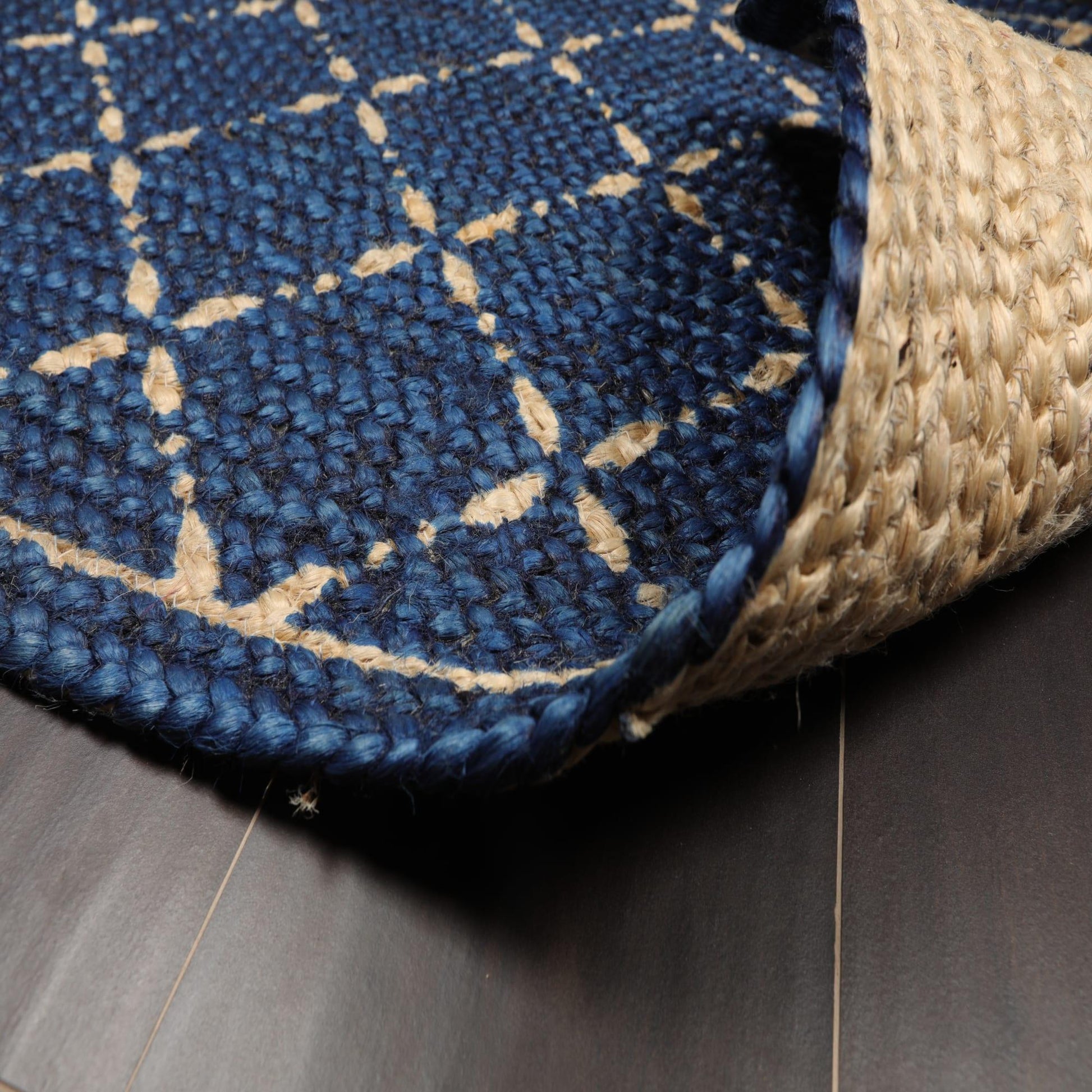 Set of Four 21"x34" Hand Braided Jute Natural Fiber Area Rug Footmat Doormat Mat Multi Color-2