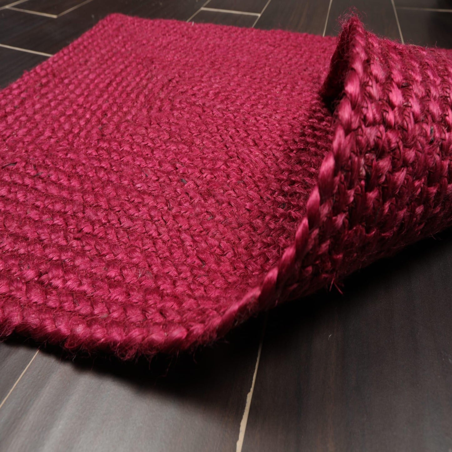 Set of Four 21"x34" Hand Braided Jute Natural Fiber Area Rug Footmat Doormat Mat Multi Color-4
