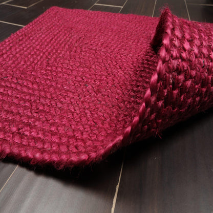 Set of Four 21"x34" Hand Braided Jute Natural Fiber Area Rug Footmat Doormat Mat Multi Color-4